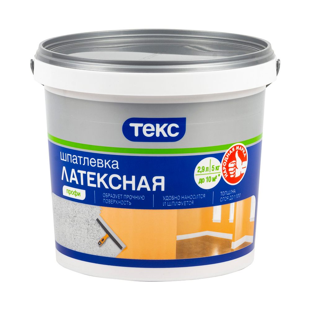 Шпатлевка латексная Текс Профи, белая
