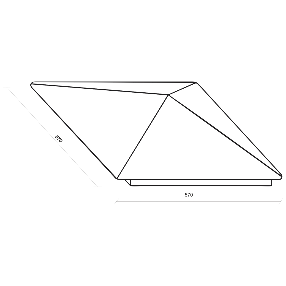 Колпак для забора С57 (570х570 мм) графит