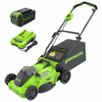 Газонокосилка аккумуляторная 40V Greenworks GD40LM16XK4 41см 45л без АКБ и ЗУ, бесщеточная