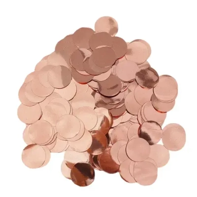 Наполнитель «Конфетти круг», 1,5 см, цвет розовое золото, 10 г