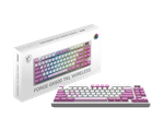 Игровая Клавиатура MSI FORGE GK600 TKL W VIOLET RU, Механическая/WIFI/BT/USB2.0/RGB/83кл/1.8м VIOLET