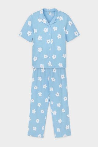 пижама  для девочки  КБ 2829/голубая мечта,цветы