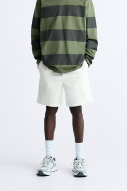 ZARA ШОРТЫ-ДЖОГГЕРЫ, КАМЕННО-СЕРЫЙ