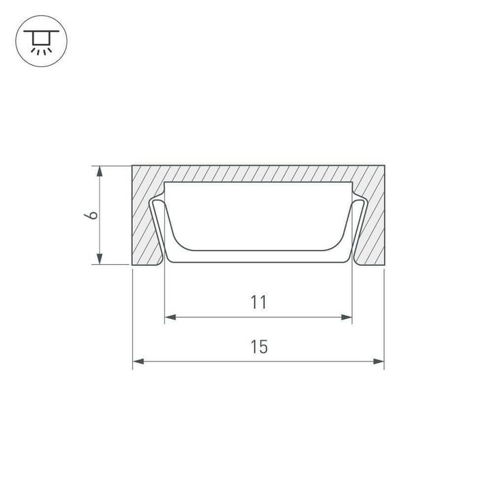 Профиль Arlight MIC-2000 ANOD White 018271