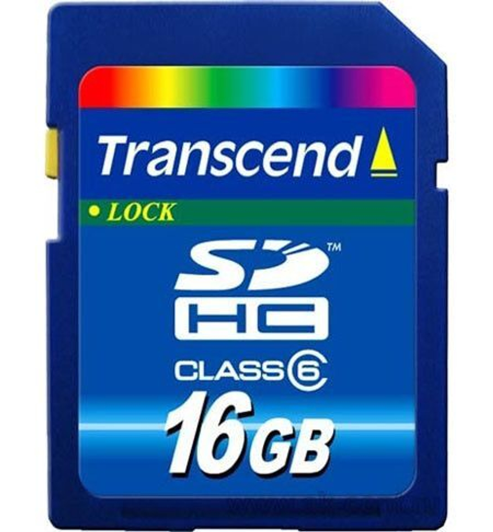 Карта памяти Transcend SDHC 16Gb Class 6
