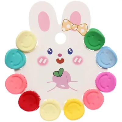 Заколки-крабики для волос детские 10шт «МАЛЬВИНА», смайлики, 1,5см (пакет с подвесом)