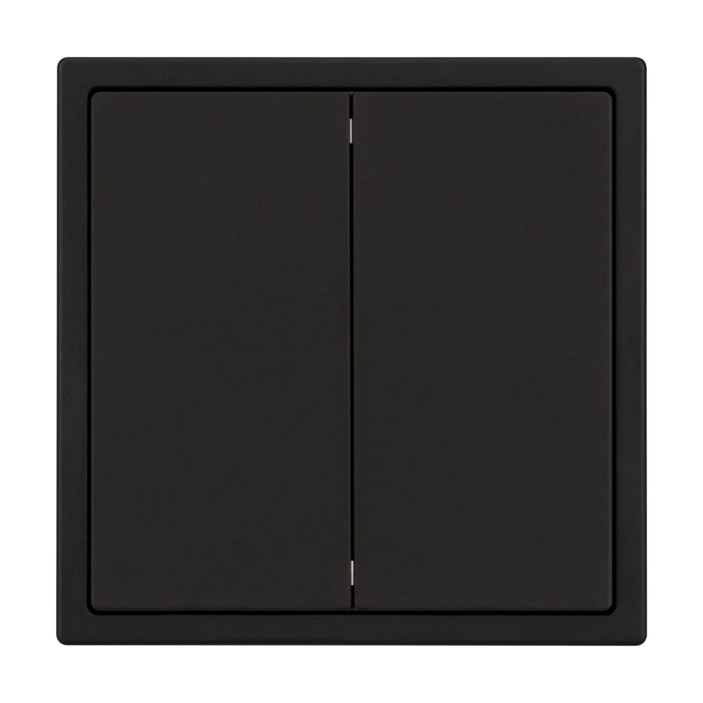 Механизм выключателя двухклавишный перекрёстный SWT-NOBE-MKX2-SFPL-BK (230V, 10A) (Arlight, Черный оникс) 061790