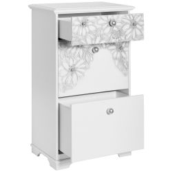 Комод Терра-3 с 3 ящиками Айс Античное серебро