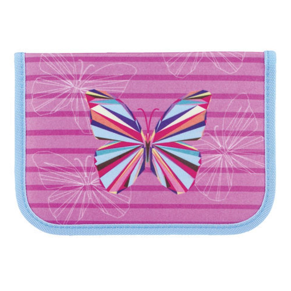 Пенал TIGER FAMILY (ТАЙГЕР), с наполнением, 1 отделение, 16 предметов, "Калейдоскоп", 20х14х4 см, TGCP-003C1