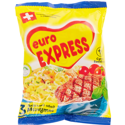 Лапша Euro Express со вкусом говядины 60 гр