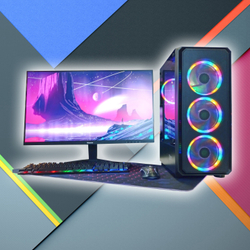 Игровой компьютер с монитором 27 дюйма, i7-12700, ОЗУ-32GB, AMD Radeon RX580 8GB, SSD 1024GB, Windows 11