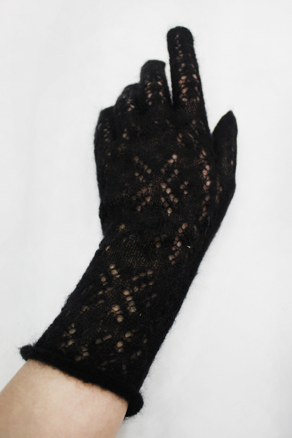 Перчатки ажурные ПЧ228-07 черные