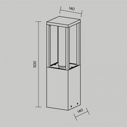 Наземный низкий светильник Maytoni Expo O480FL-L12B3K