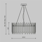 Подвесная люстра Maytoni COLISEO MOD136PL-06BS
