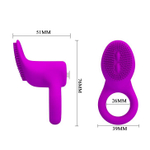 Лиловое эрекционное виброкольцо со стимулятором клитора Cobra (Цвет: лиловый)