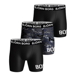 Björn Borg Performance Boxer Shorts 3 Pack Men - Black, White