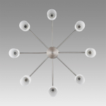 8099/8C COMFI LN25 75 никель/белый металл/стекло Люстра потолочная Е14 8*40W 220V MAVE