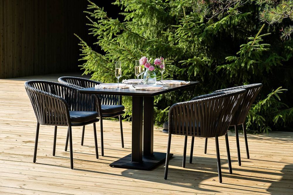 "Каффе Дабл" обеденная группа на 4 персоны, цвет "серый гранит"