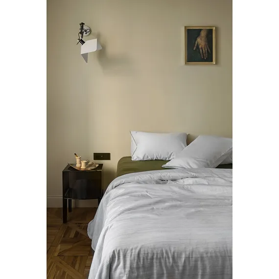 Комплект постельного белья из сатина из коллекции meditation, olive, 150х200 см