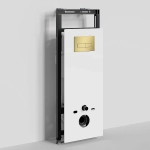 Инсталляция для унитаза WasserKraft Salm 27TLT.010.ME.WH.MG03 белая панель/кнопка матовое золото