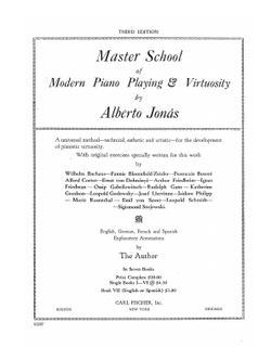 Master school of modern piano playing virtuosity. Volume 5 | Alberto Jonás
