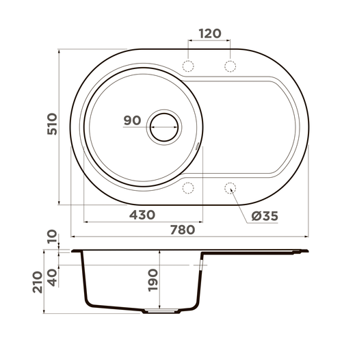 кухонная мойка Omoikiri Manmaru 78-BE Artgranit/ваниль