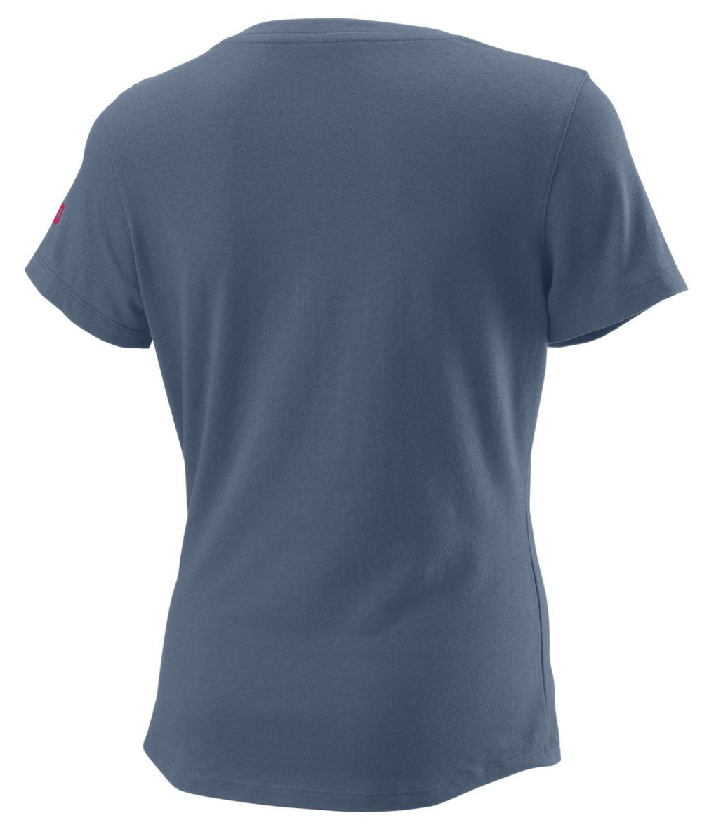 Женская теннисная футболка Wilson Love Earth Tech Tee W - небесный