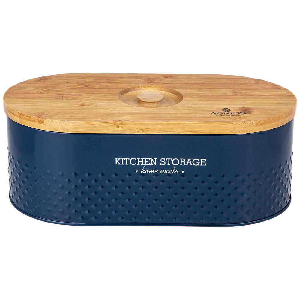 ХЛЕБНИЦА AGNESS 33,8Х18Х12СМ DARK BLUE