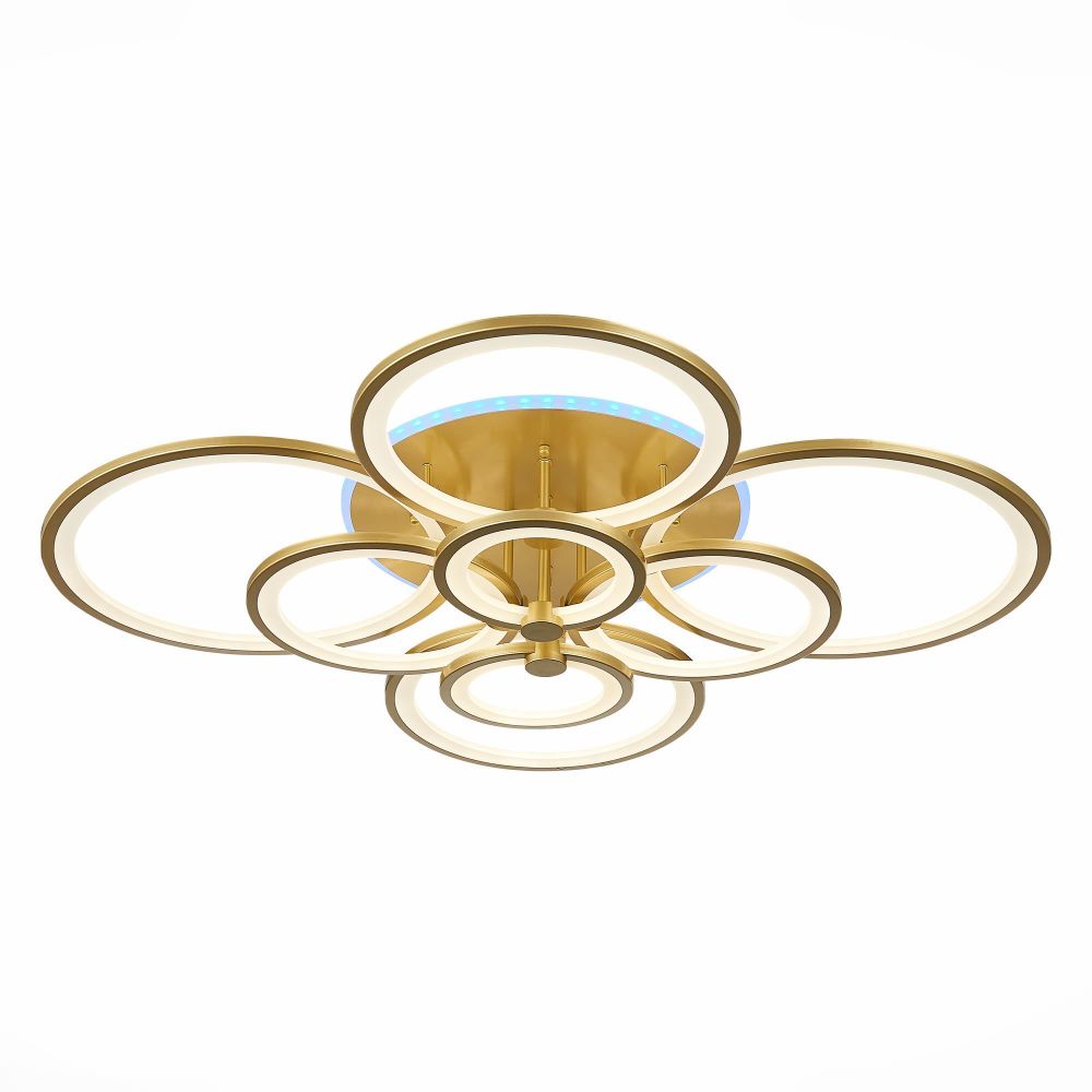 SLE200322-08 Светильник потолочный Золотистый/Белый LED 1*256W 3000-6000K LETO