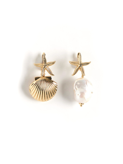 Серьги "Star medallion" Gold