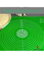 Коврик силиконовый зеленый для теста 50х70