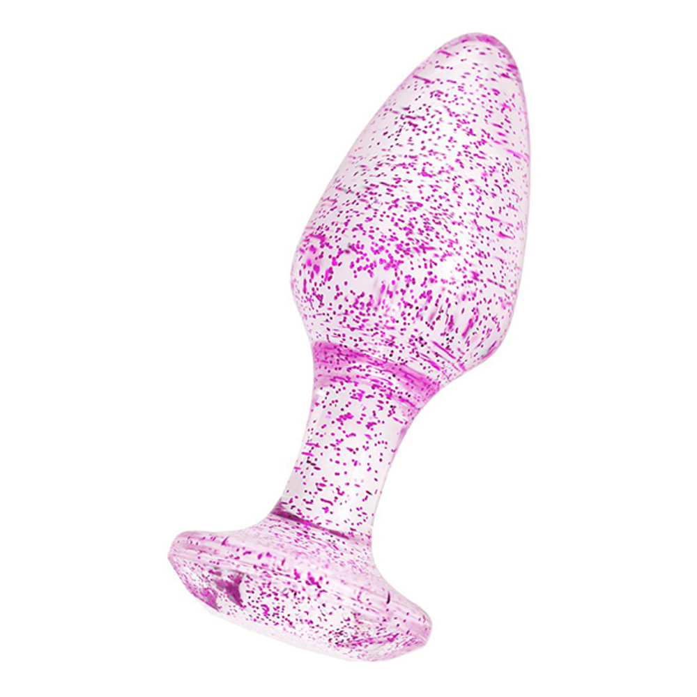 Фиолетовая акриловая анальная втулка 8см ToyFa Basic 881305-4