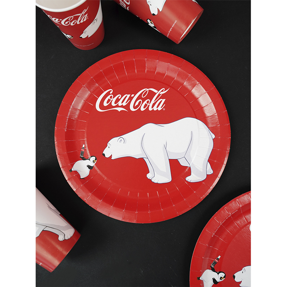 Тарелки "Сoca-Cola" Белый мишка