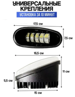 ПТФ 04 (Белый) для Chevrolet Lanos Daewoo Lanos, светодиодные противотуманные фары (2 шт. / комплект)