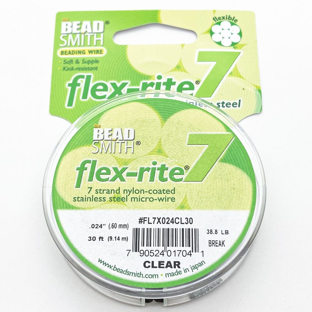 Ювелирный тросик Flex-rite 7, цвет серебро, толщина 0,6 мм, цена за 1 м