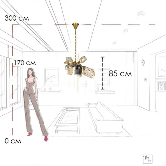 Подвесная люстра LOFT IT Britannica 10401/600S