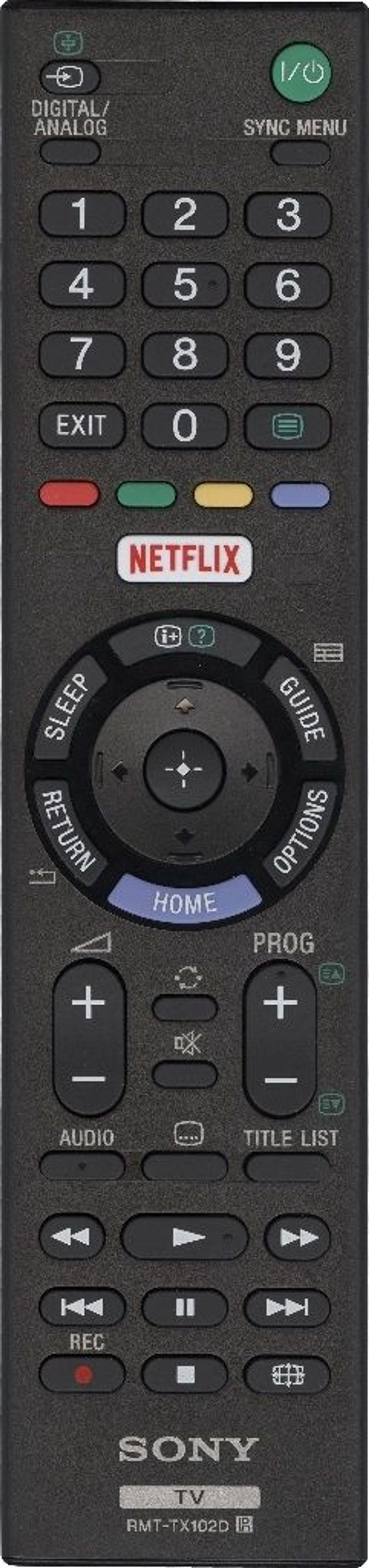 Пульт оригинальный Sony RMT-TX102D NETFLIX LCD TV