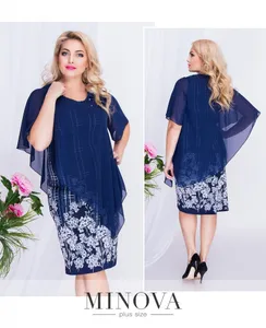 Платье 00266-темно-синий-мелкий Minova