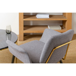 Лаунж-кресло hilde, шенилл, серое