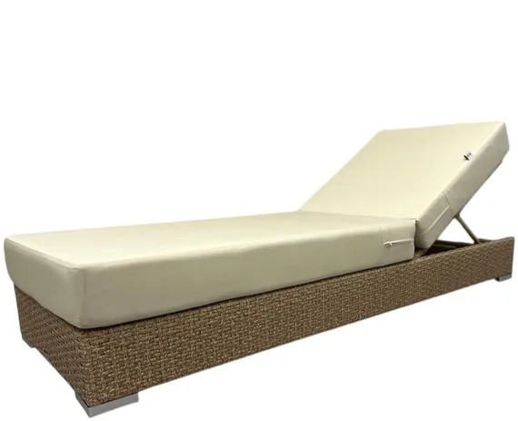 Шезлонг с матрасом Mantera, бежевый, светло-бежевый