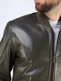 Кожаная куртка демисезонная Турция бомбер