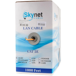 Витая пара SkyNet Кабель Light FTP нг-LSZH 4x2x0,46, низкое дымовыделение, нулевое содержание галогенов, медный, FLUKE TEST, кат.5e, однож., 305 м, box, оранжевый [CSL-FTP-LSZH-4-CU]