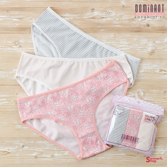 Трусики женские DOMINANT 55000-246, FULL BRIEF, 3 шт. в уп.