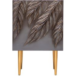 Тумба прикроватная Тропик Стайл Серый Голд правая