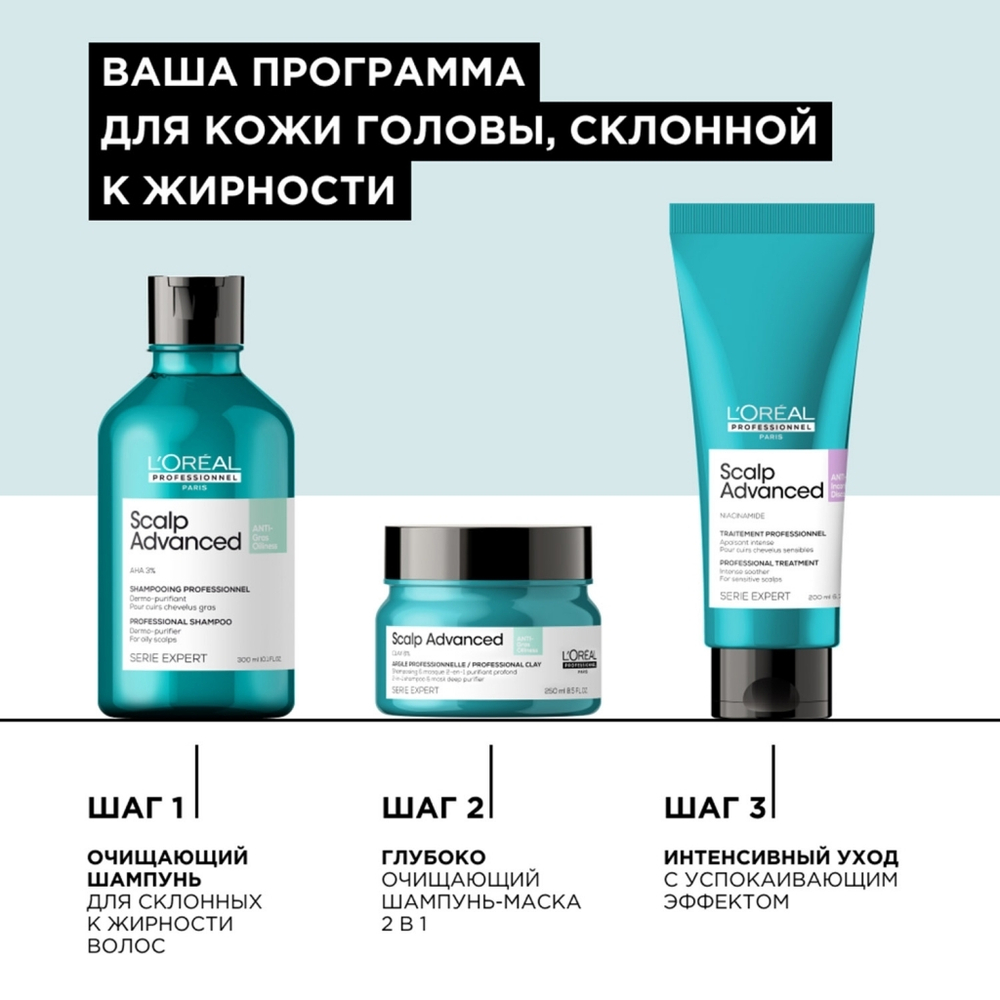 Loreal  Скальп Анти-Ойл шампунь-маска 250мл