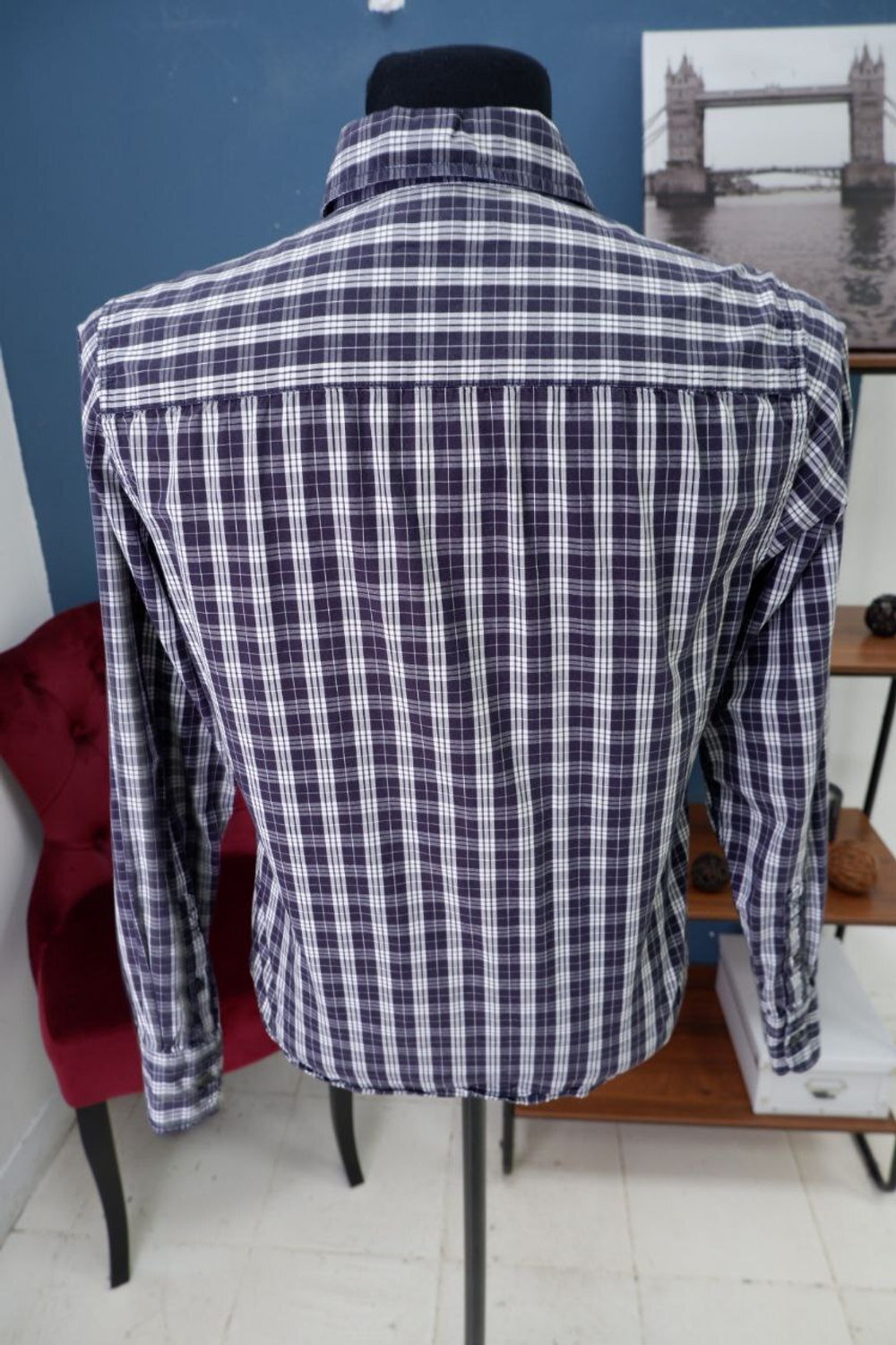 Рубашка Sela в клетку 46 размер