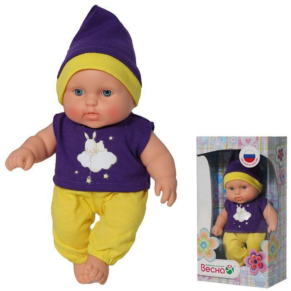Пупс Карапуз Зайка на облаке 20см. (Весна)