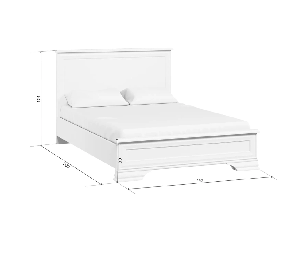 Двуспальная кровать коллекции Кентаки белый