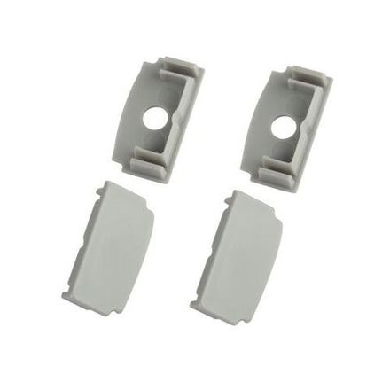 Набор заглушек 6114-3 для профиля 6114 2шт глухие 2шт с отверстием Эра Б0062815