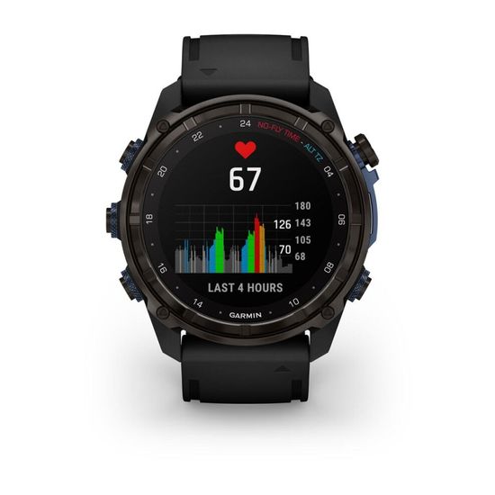Умные часы Garmin DESCENT MK3I – 51 мм, титановый угольно-серый, DLC, черный силиконовый ремешок